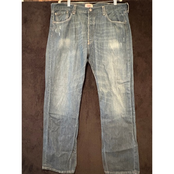 Levi's‎ 501 Jeans Men's Size 32x32 Straight Leg Button Fly Denim Blue - Picture 1 of 8